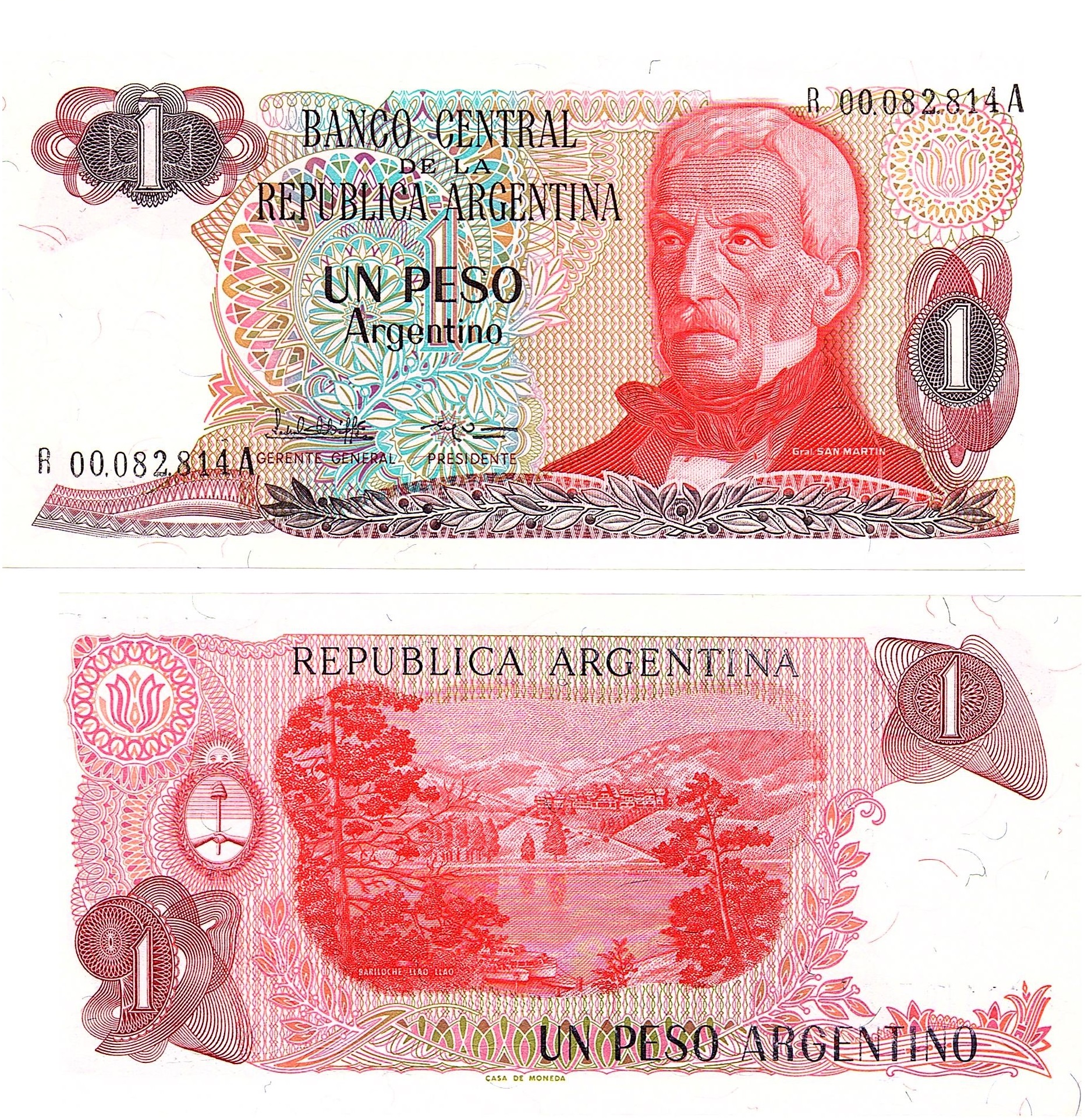 Argentina #311a(2)R  1 Peso Argentino  REPLACEMENT