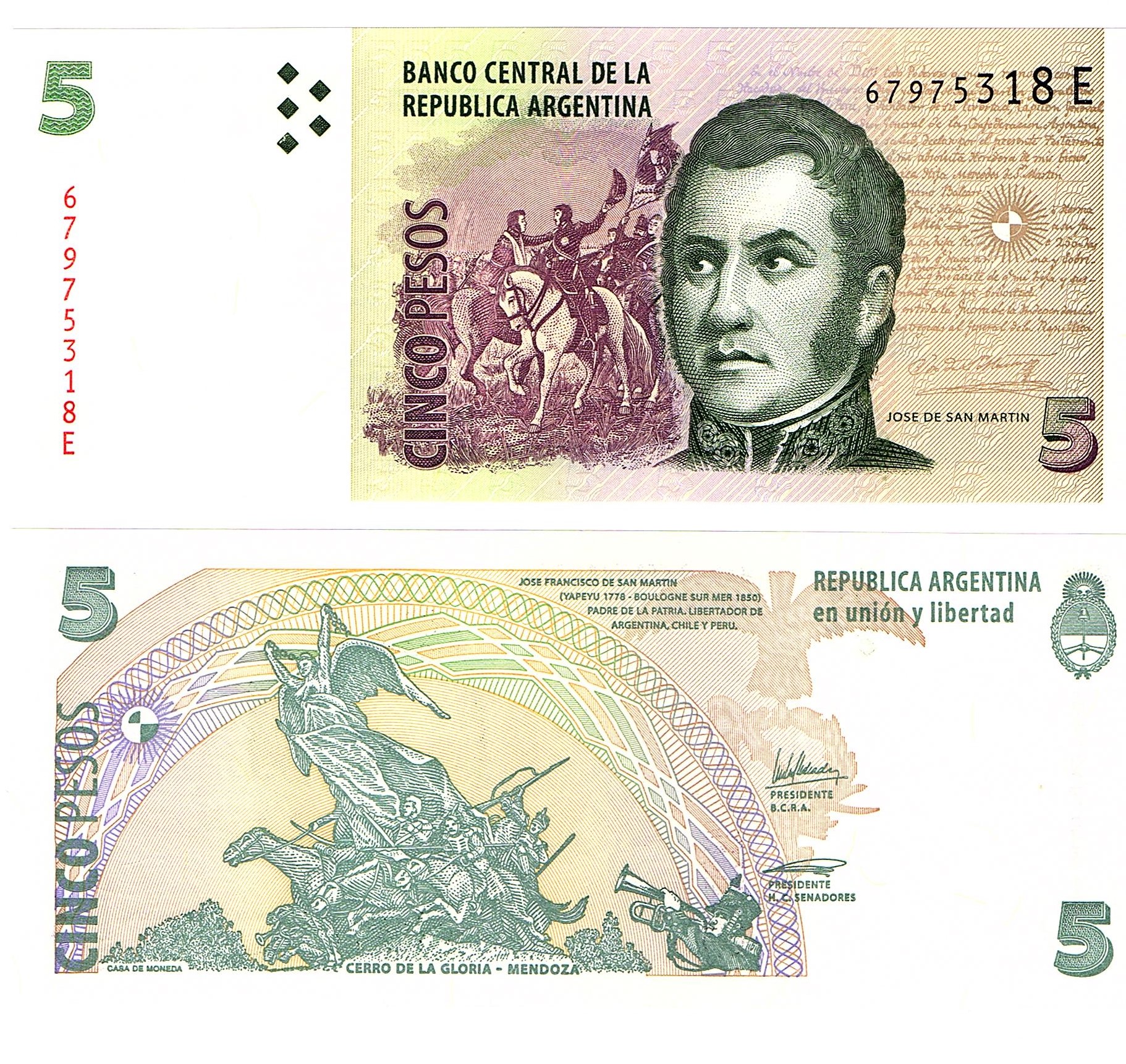 Argentina #353a(3)   5 Pesos