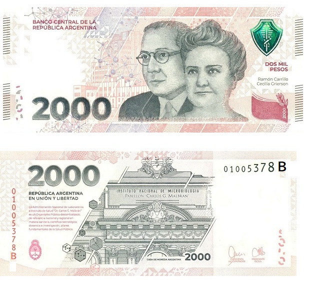 Argentina #W368  2.000 Pesos