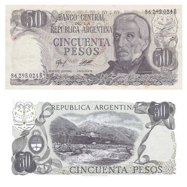 Argentina #301a(2)  50 Pesos