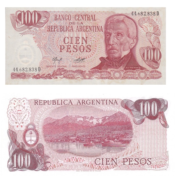 Argentina #302a(2) 100 Pesos