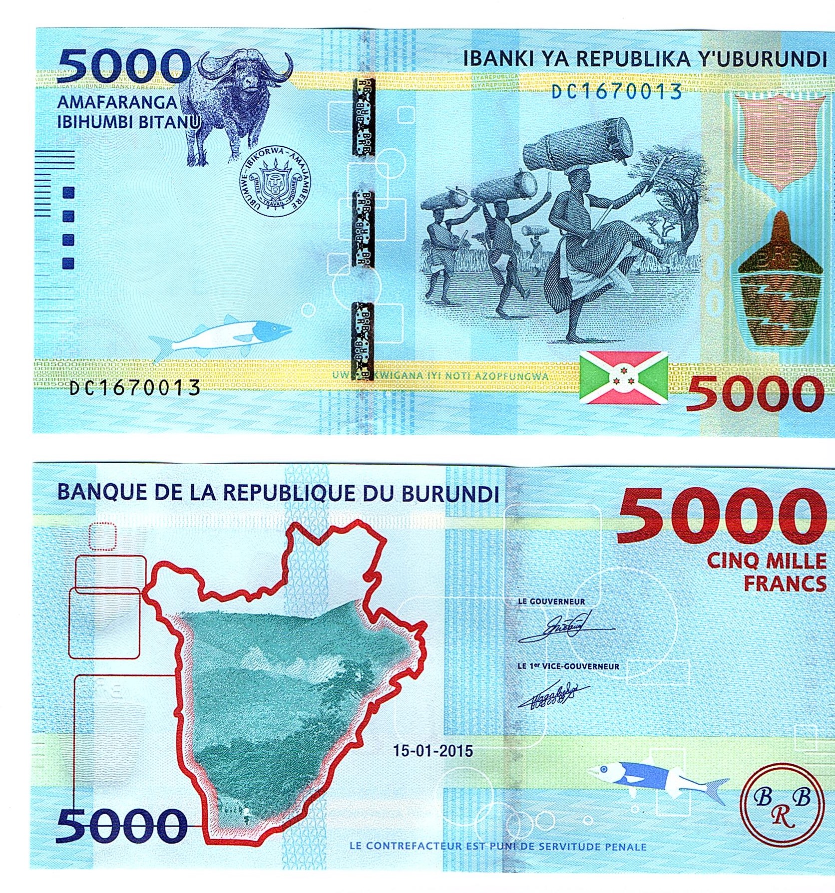 Burundi #53  5000 Francs