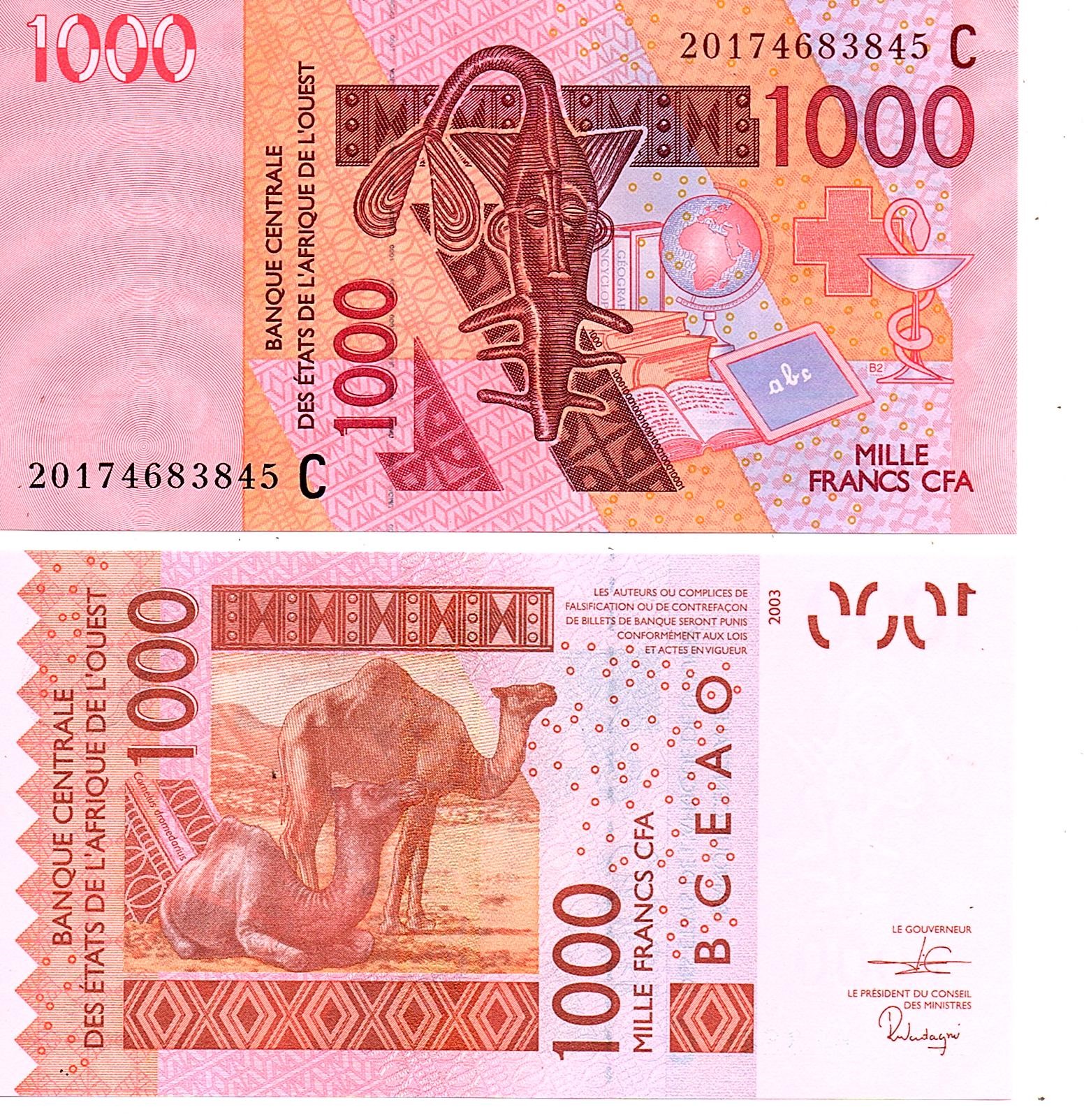 Burkina Faso #315Ca 1000 Francs CFA