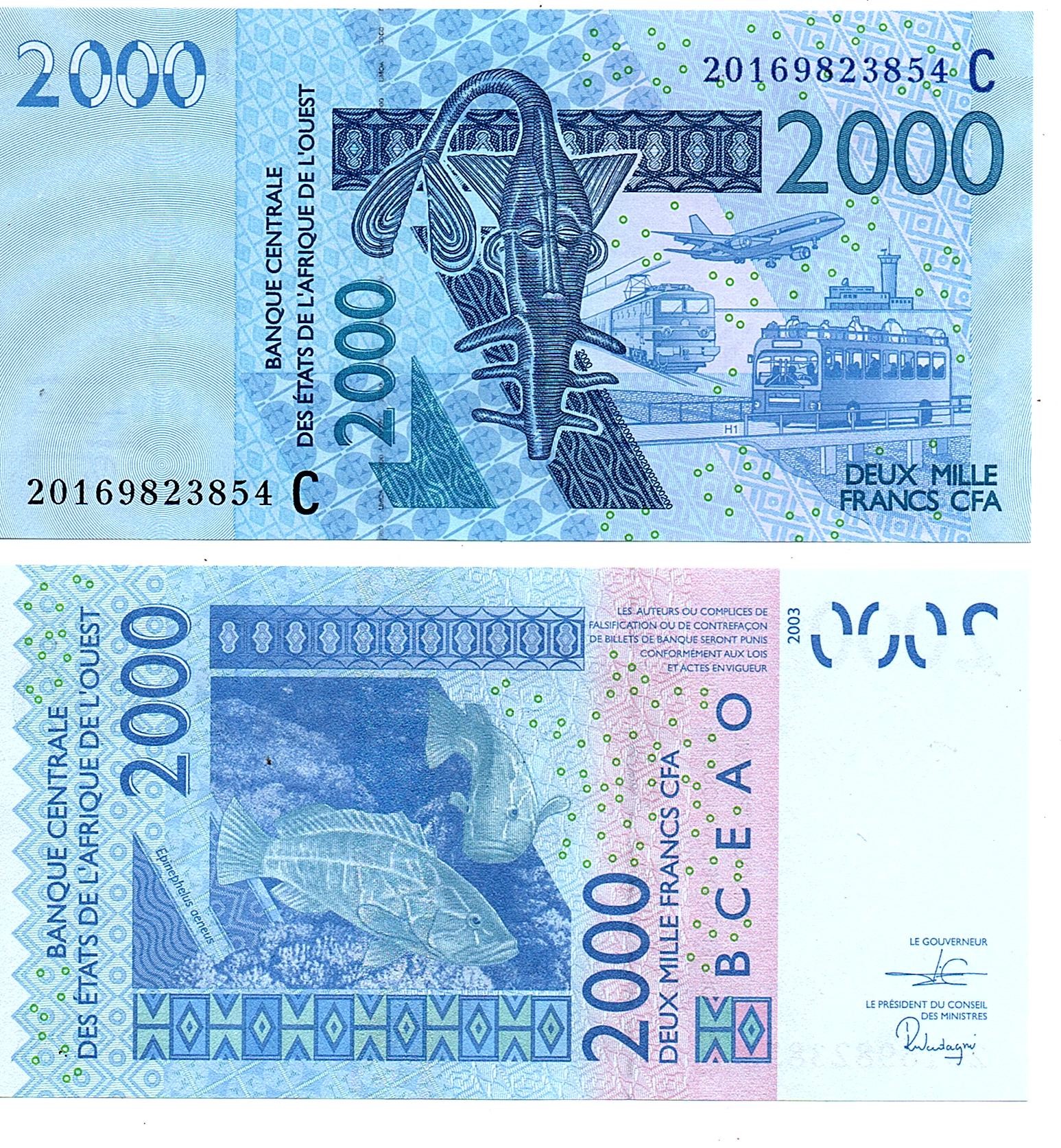 Burkina Faso #316Ca 2000 Francs CFA