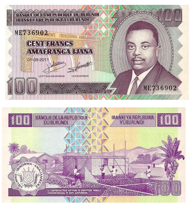 Burundi #44b 100 Francs / Amafranga