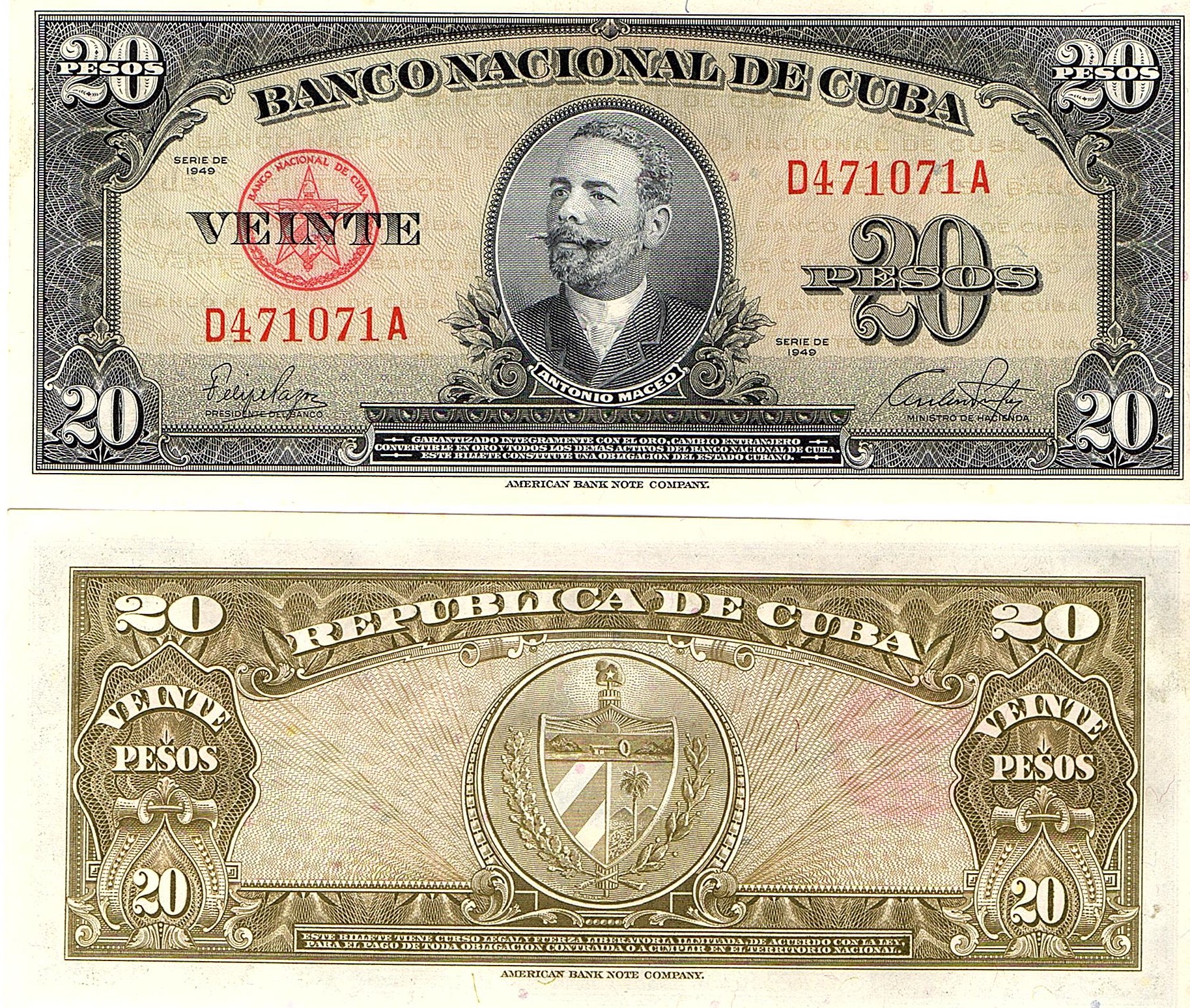 Cuba #80a   20 Pesos