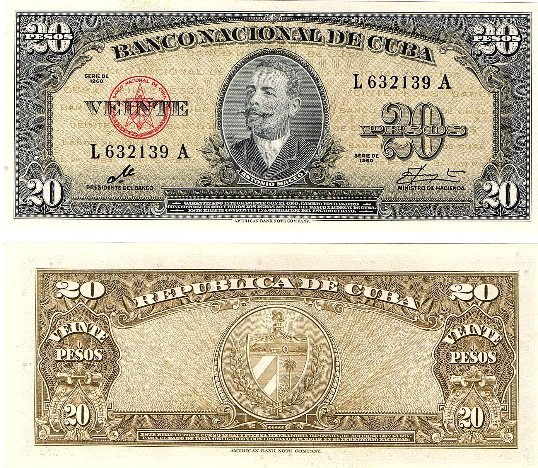 Cuba #80c 20 Pesos