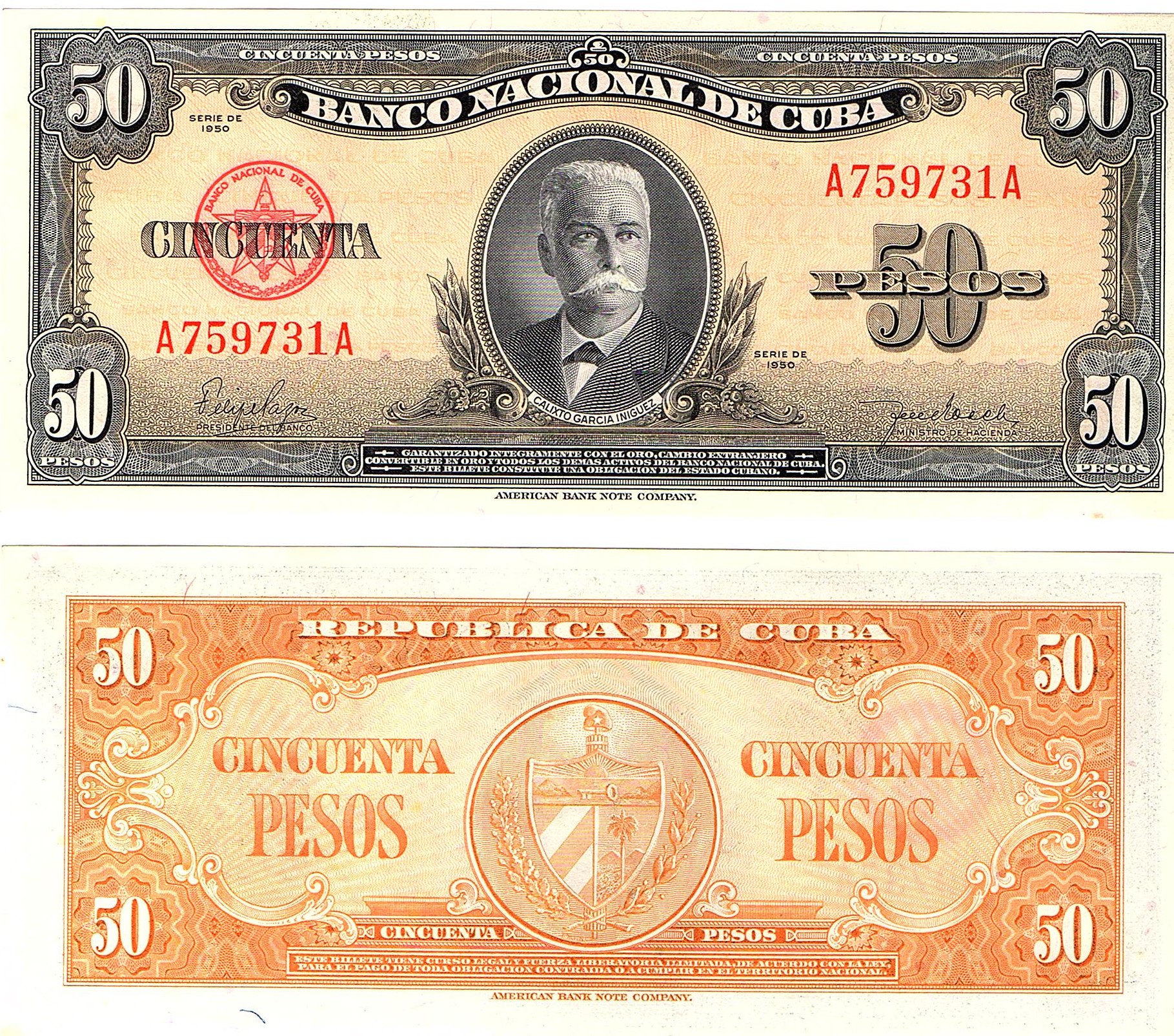 Cuba #81a   50 Pesos