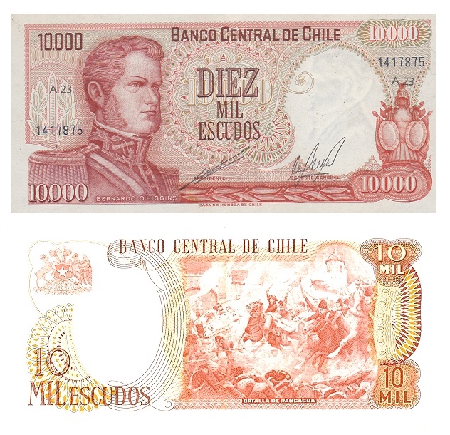 Chile #148(1) 10.000 Escudos