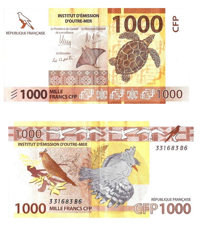 Tahiti #6(1)  1000 Francs CFP