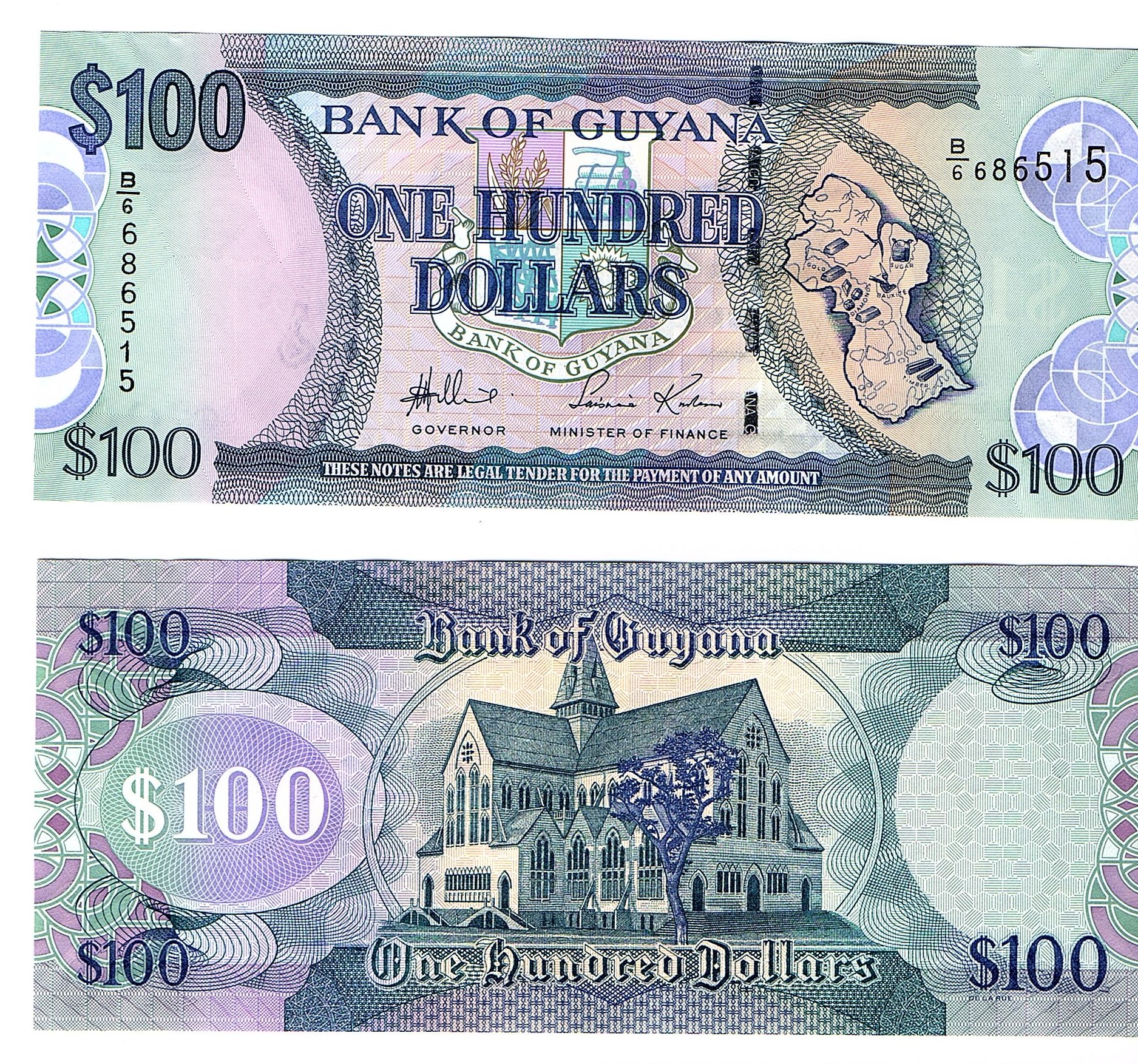 Guyana #36a 100 Dollars