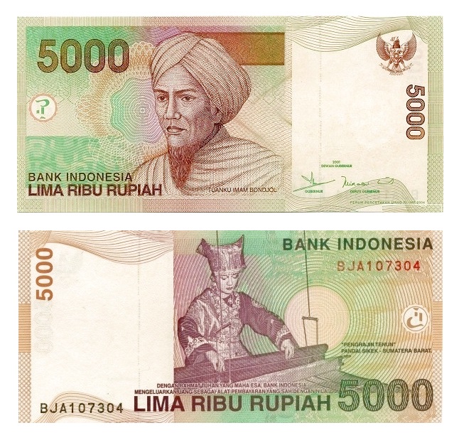 Indonesia #142d  5000 Rupiah