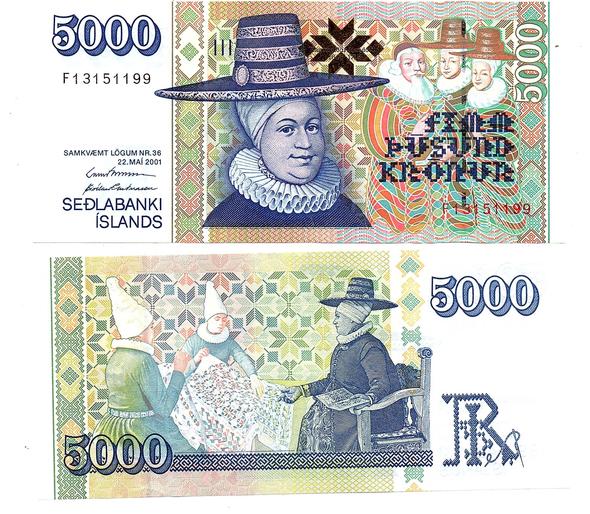 Iceland #60(3)  5.000 Krónur