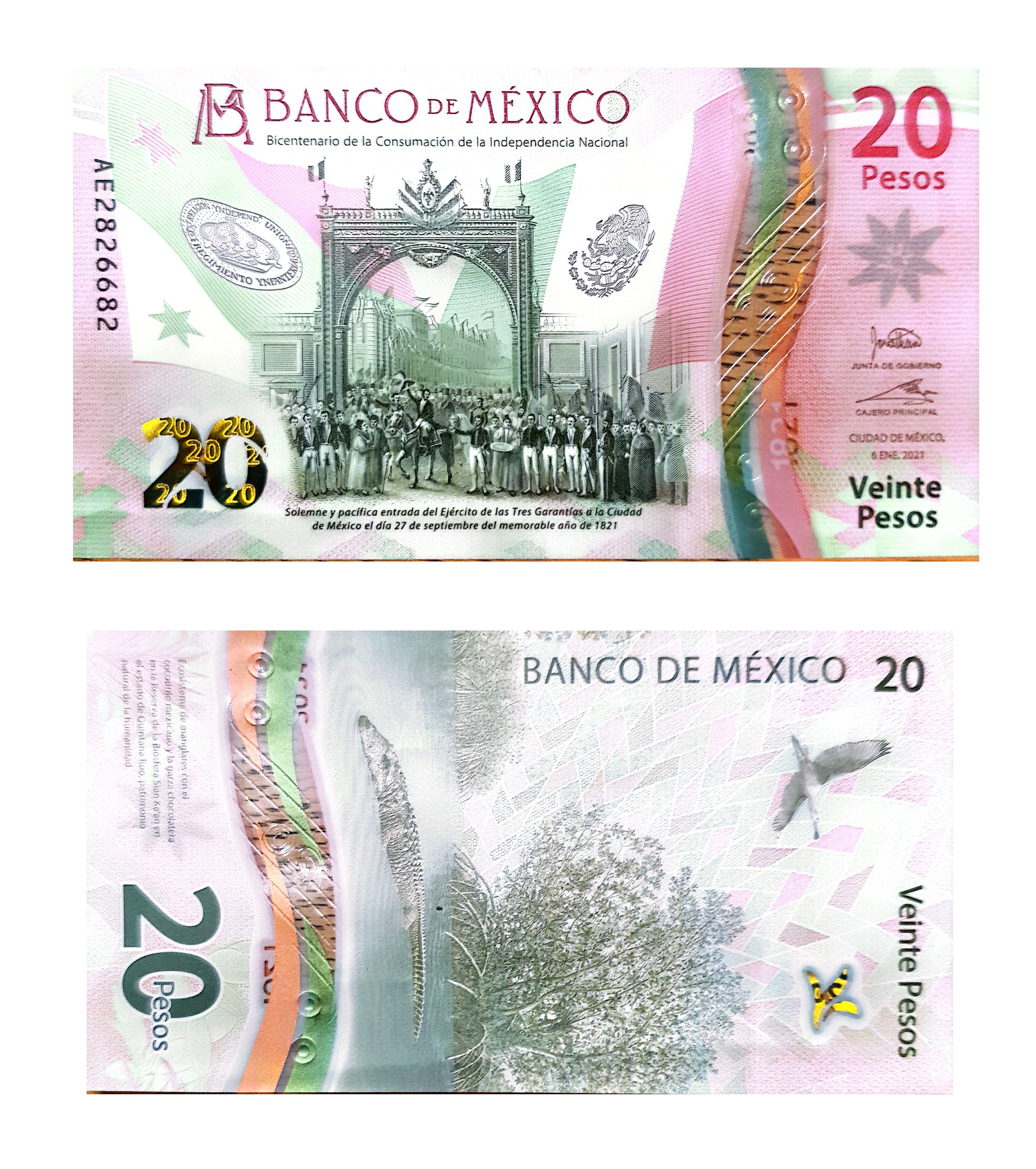 Mexico #W132  20 Pesos