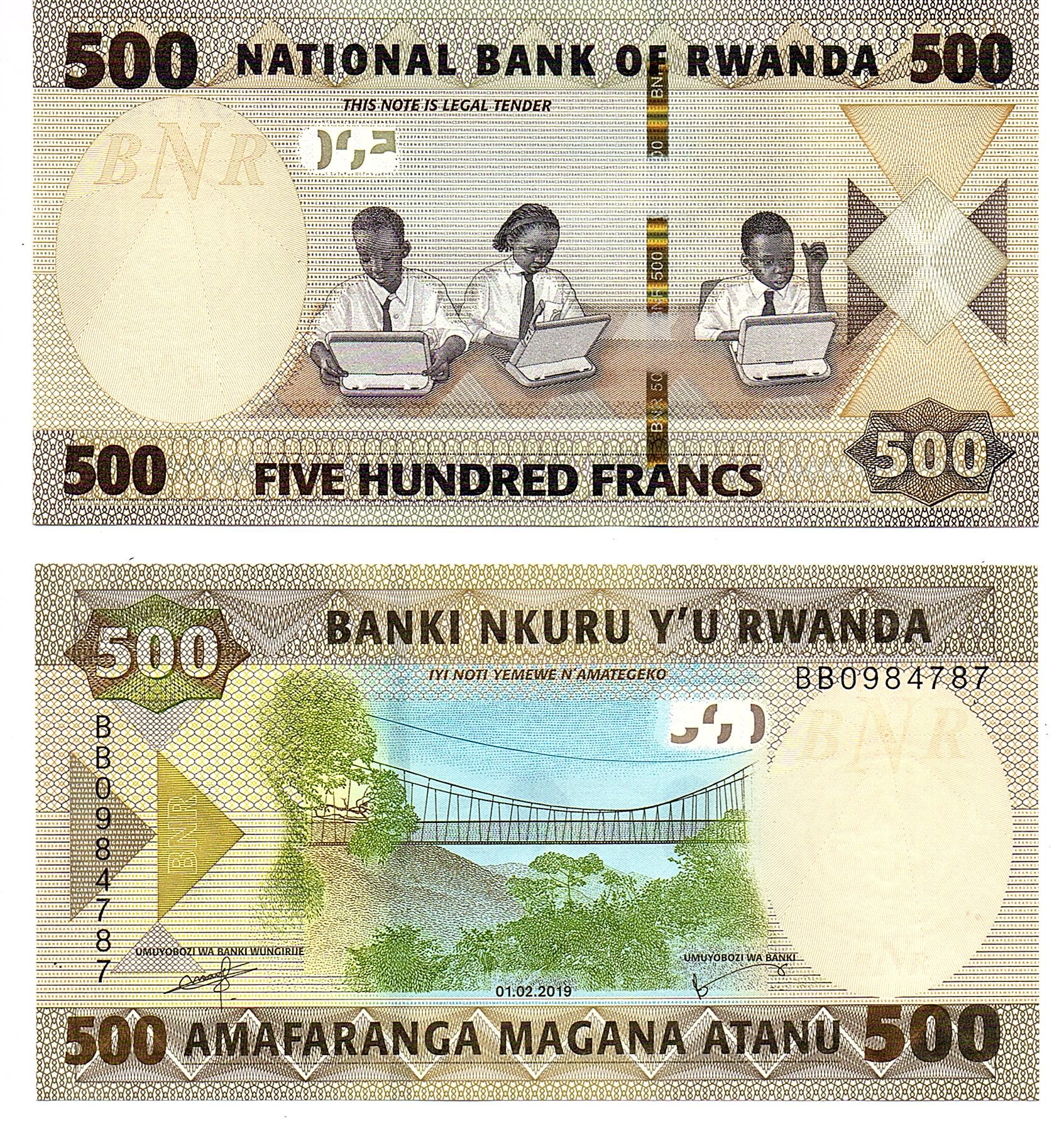 Rwanda #W42 500 Francs / Amafaranga