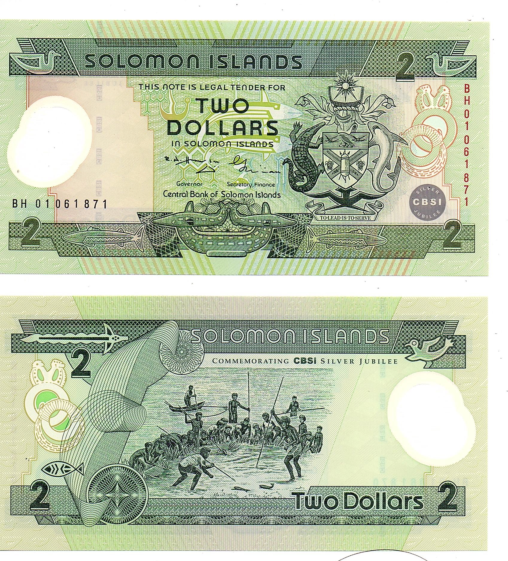 Solomon Islands #23 2 Dollars