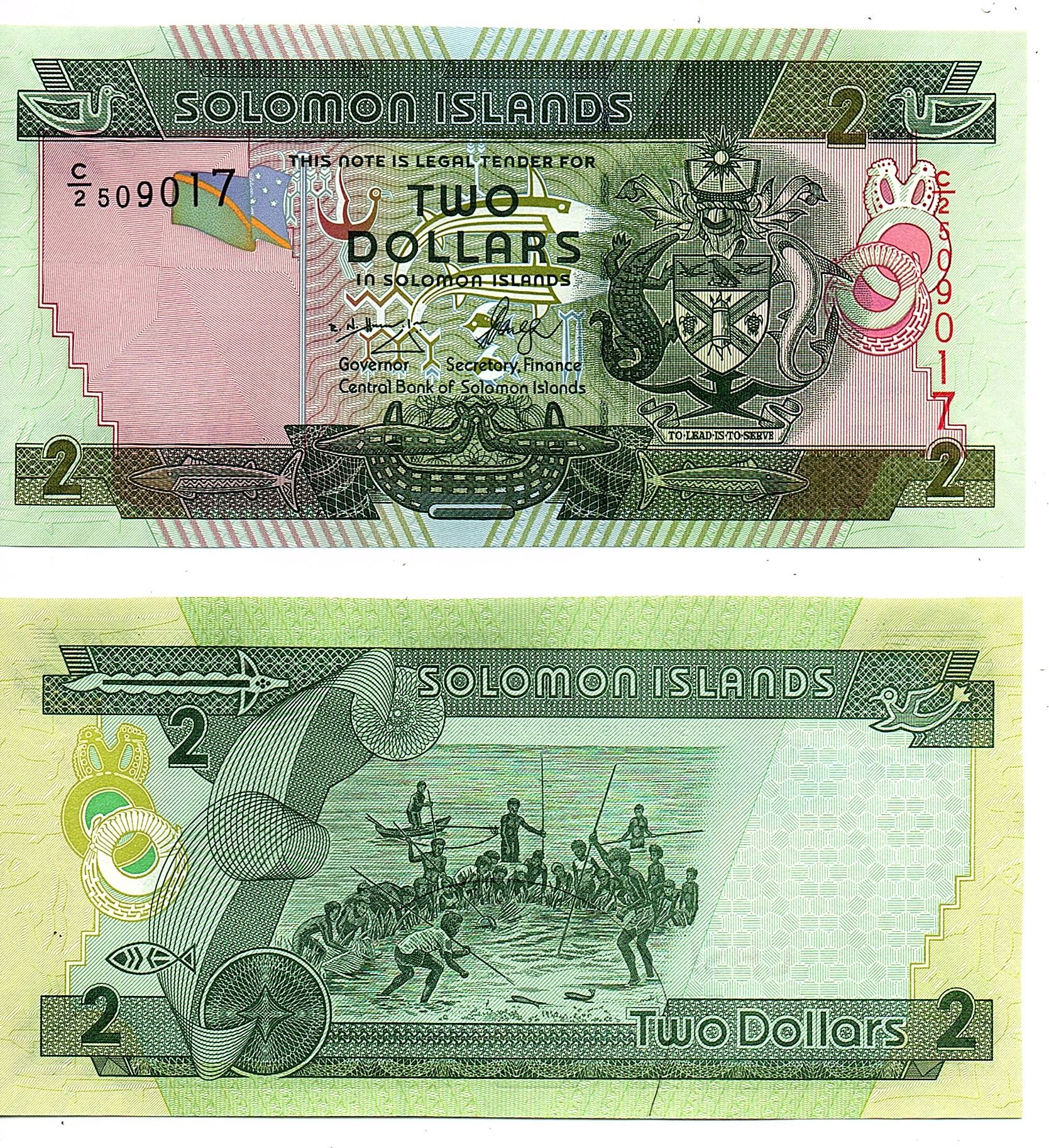Solomon Islands #25(1) 2 Dollars