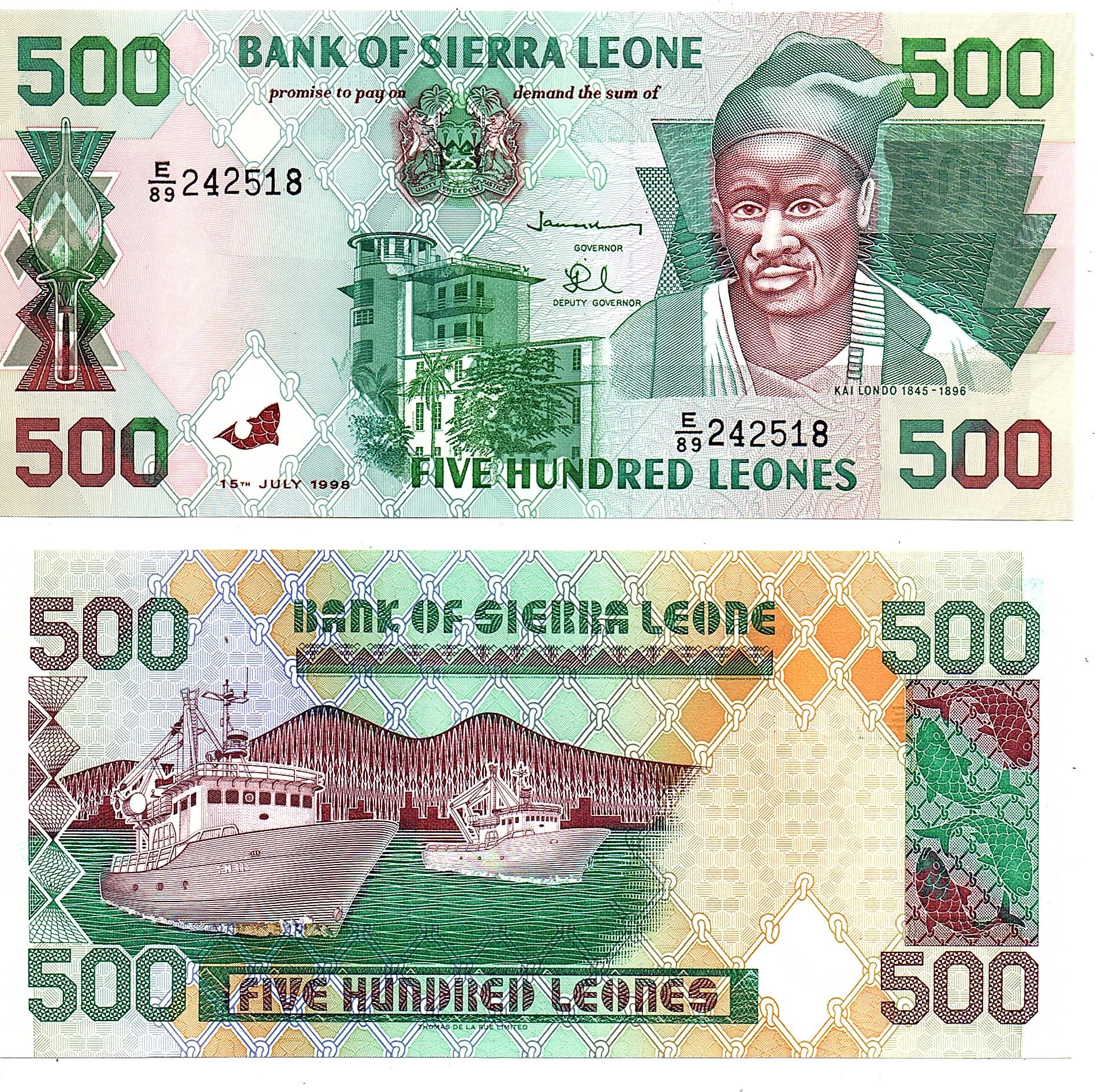 Sierra Leone #23b  500 Leones