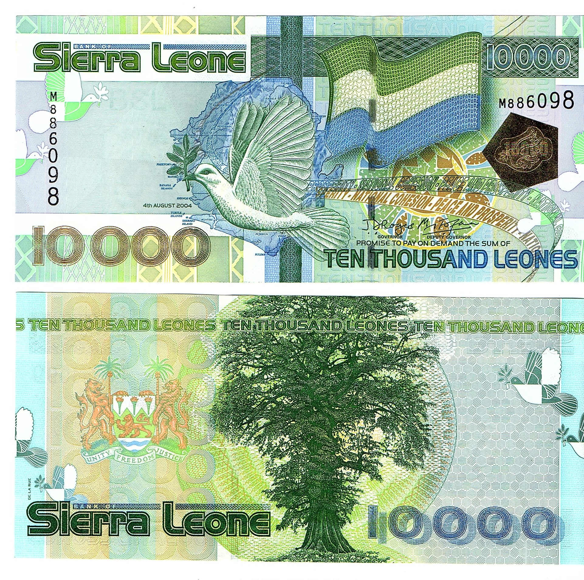 Sierra Leone #29a 10,000 Leones