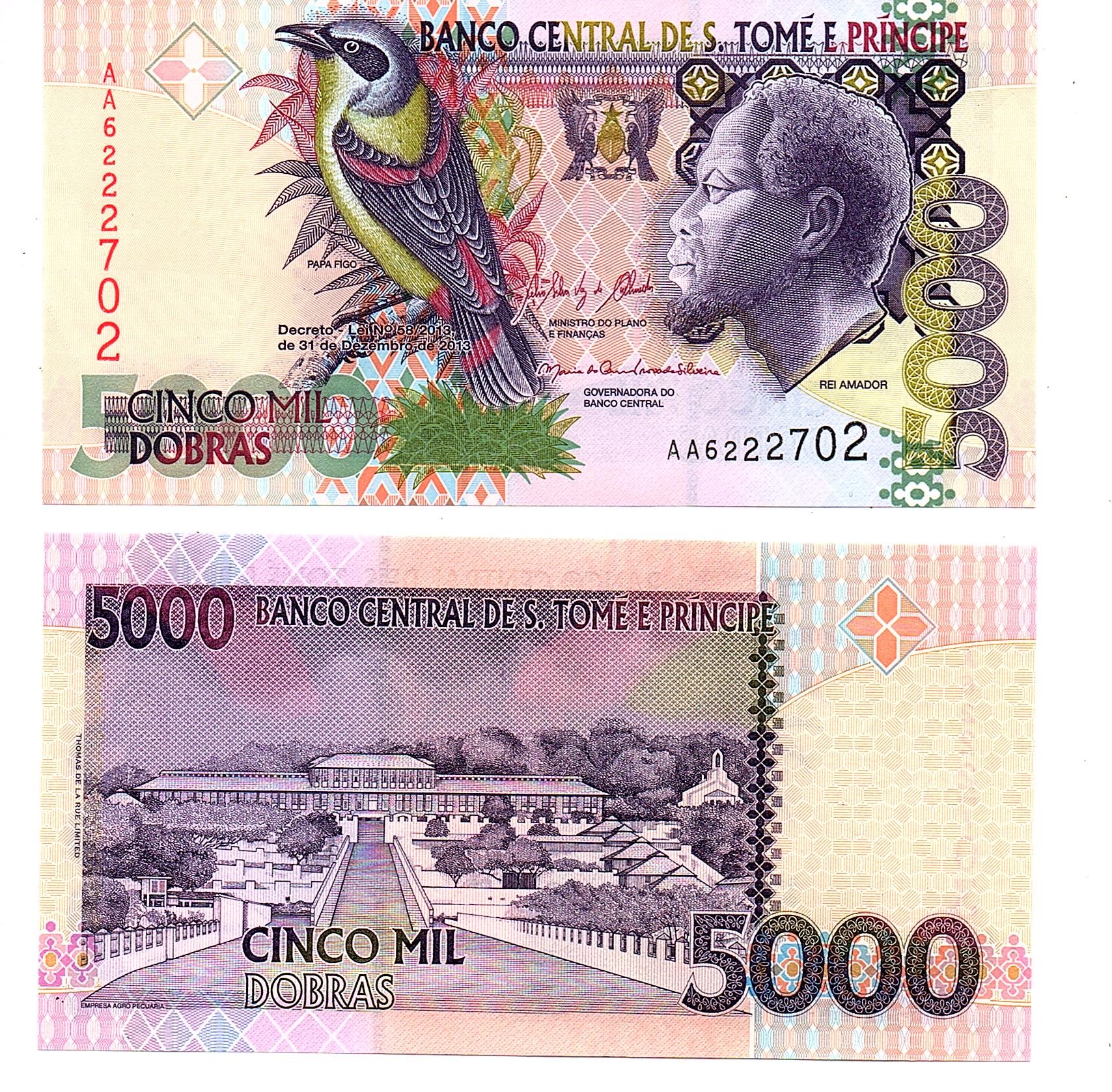 Sao Tome & Principe #65d  5.000 Dobras