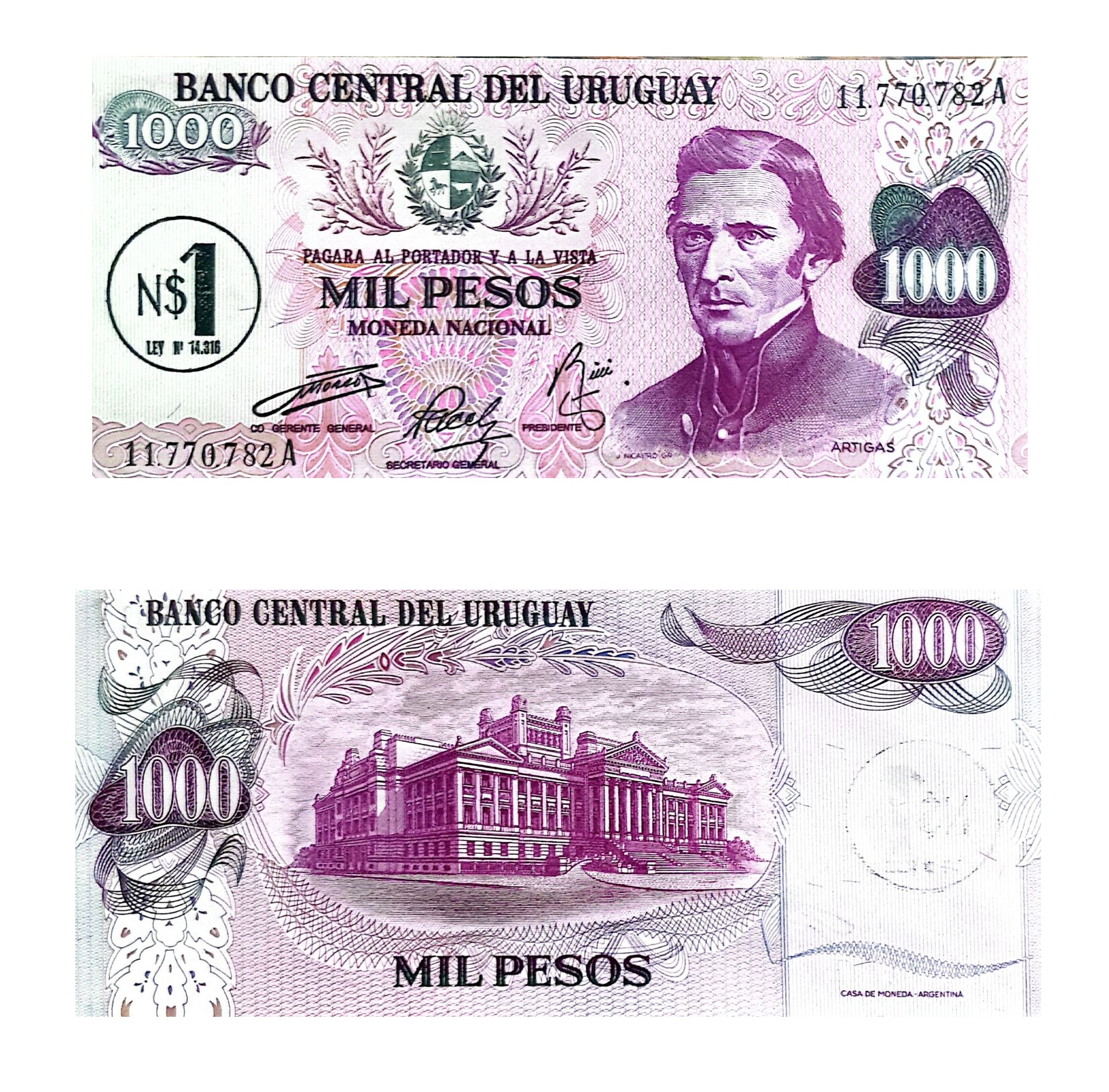 Uruguay #56 1 Nuevo Peso