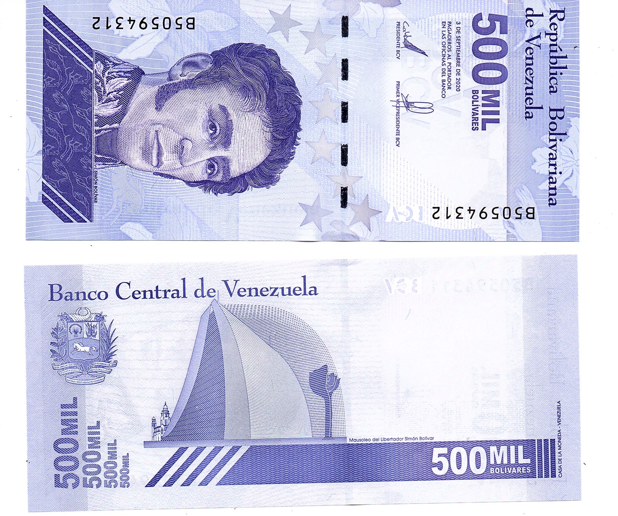 Venezuela #W113 500,000 Bolivares