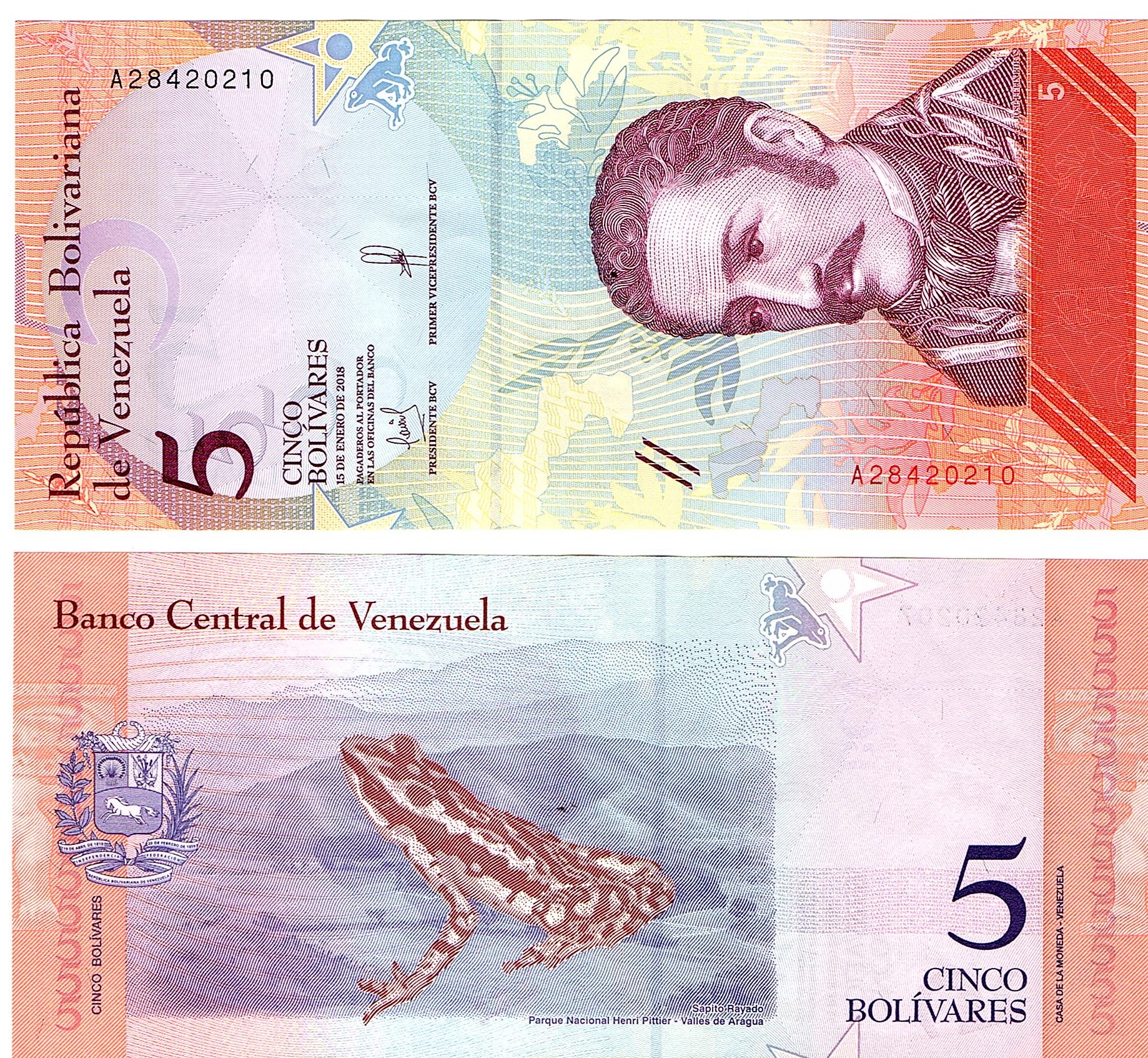 Venezuela #102   5 Bolivares
