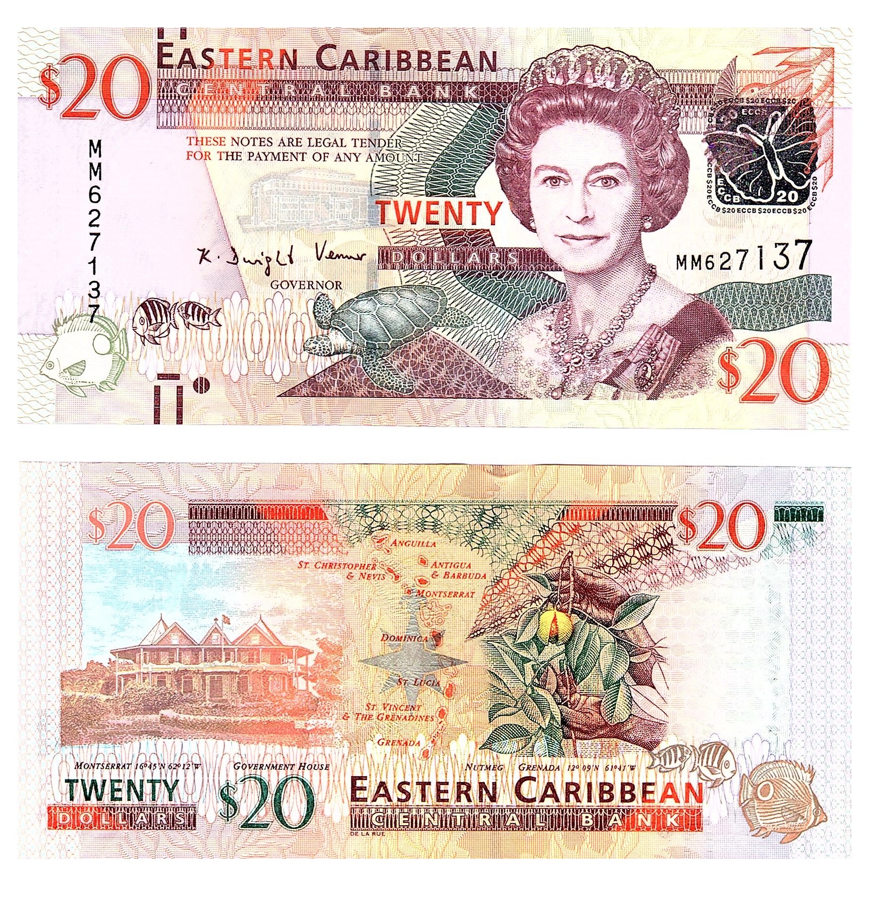 East Caribean #53a   20 Dollars