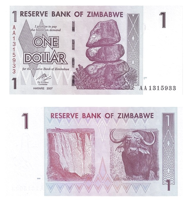 Zimbabwe #65 1 Dollar