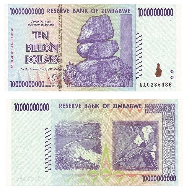 Zimbabwe #85 10,000,000,000 Dollars