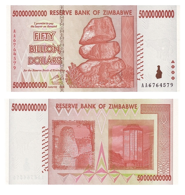 Zimbabwe #87 50,000,000,000 Dollars