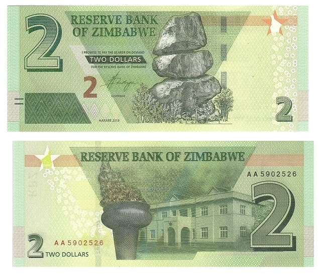 Zimbabwe #W101 2 Dollars