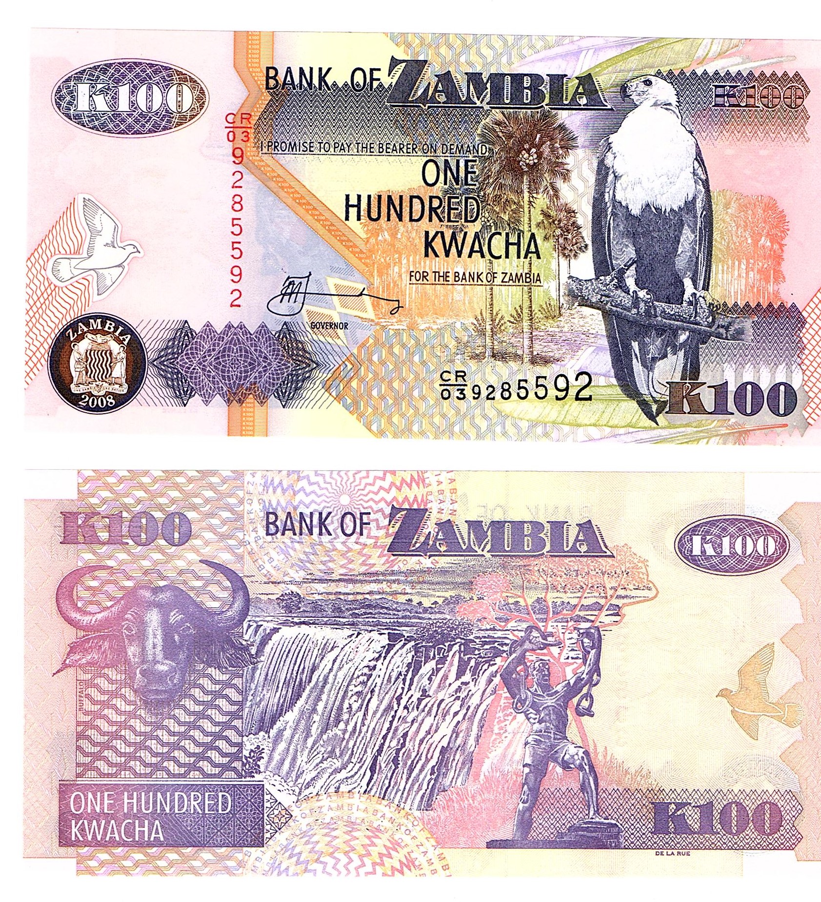 Zambia #38g-2008 100 Kwacha