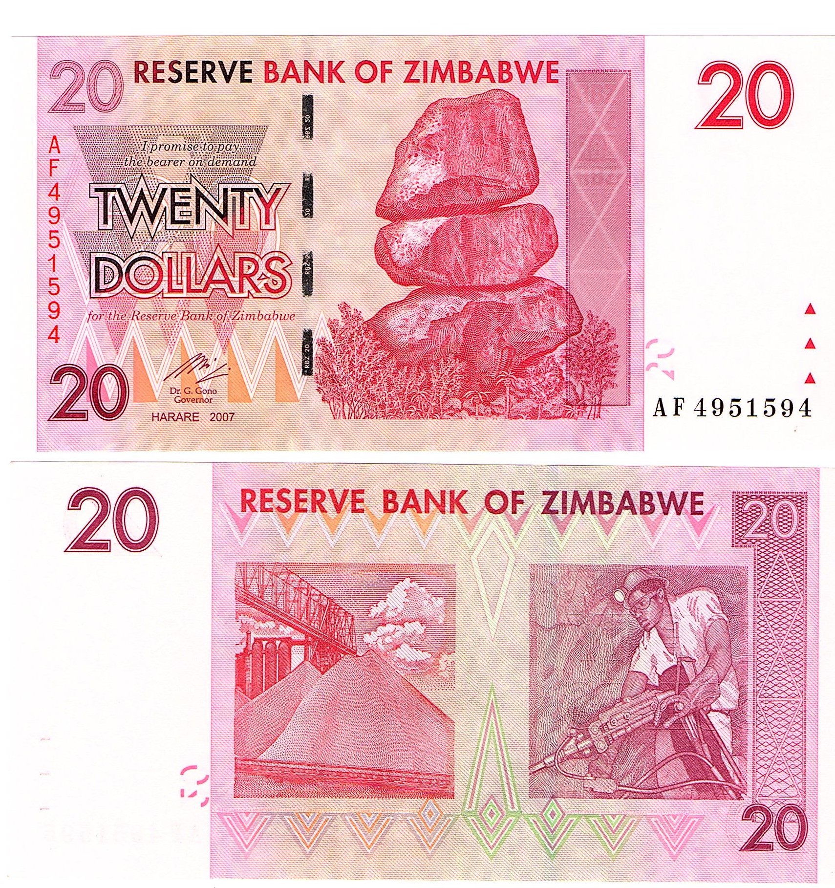 Zimbabwe #68   20 Dollars