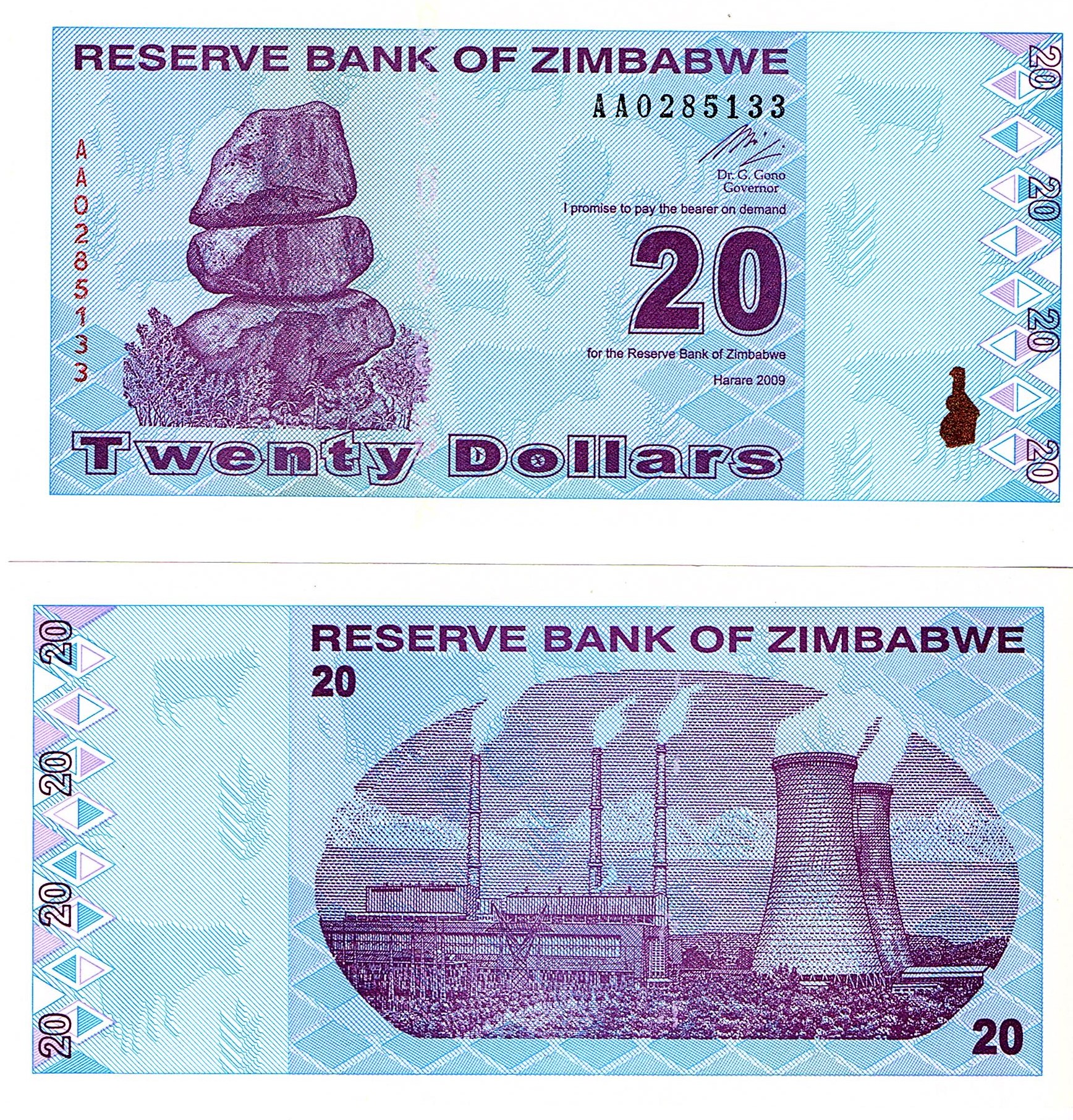 Zimbabwe #95   20 Dollars